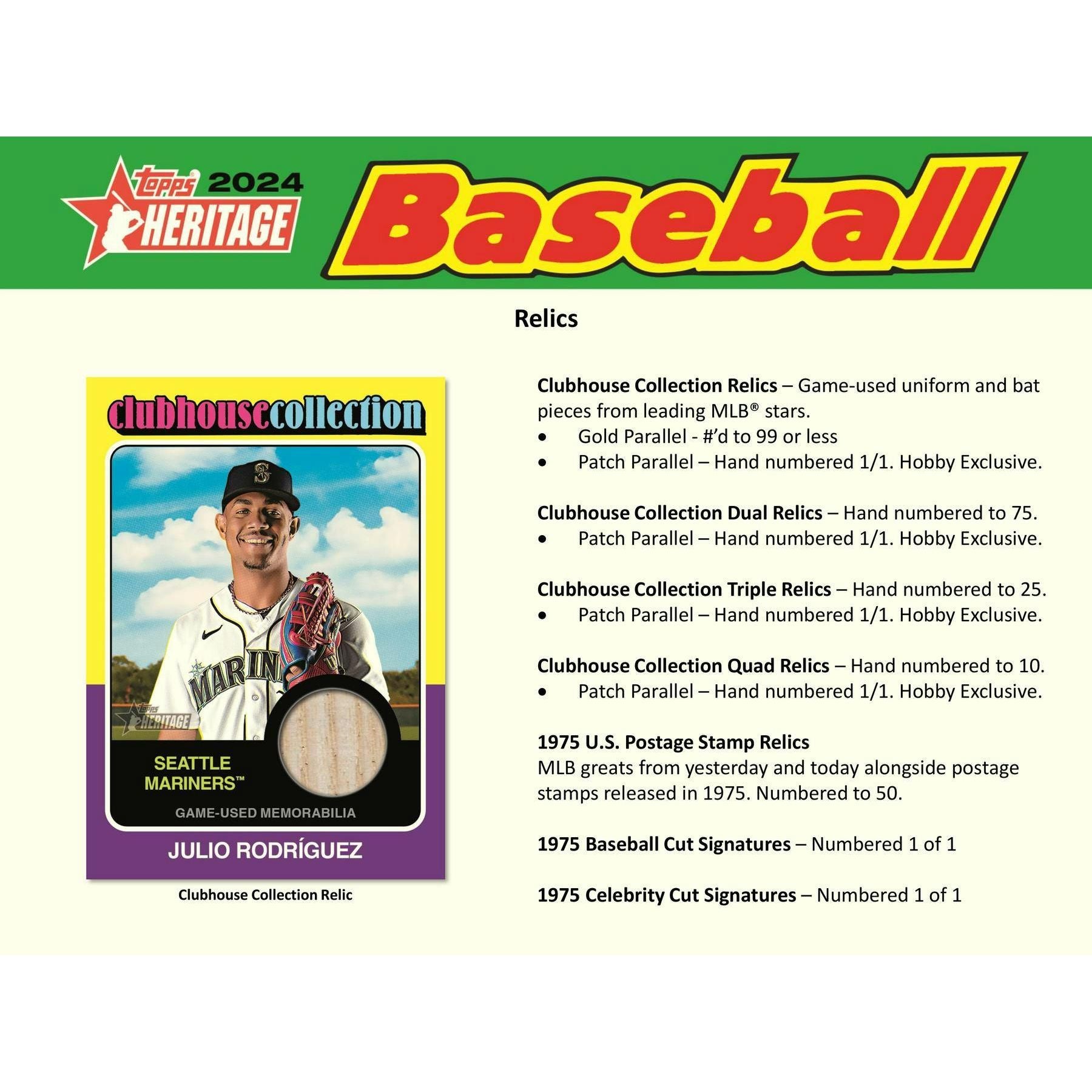 2024 Topps Heritage Baseball Hobby Box 887521123810 - King Card Canada