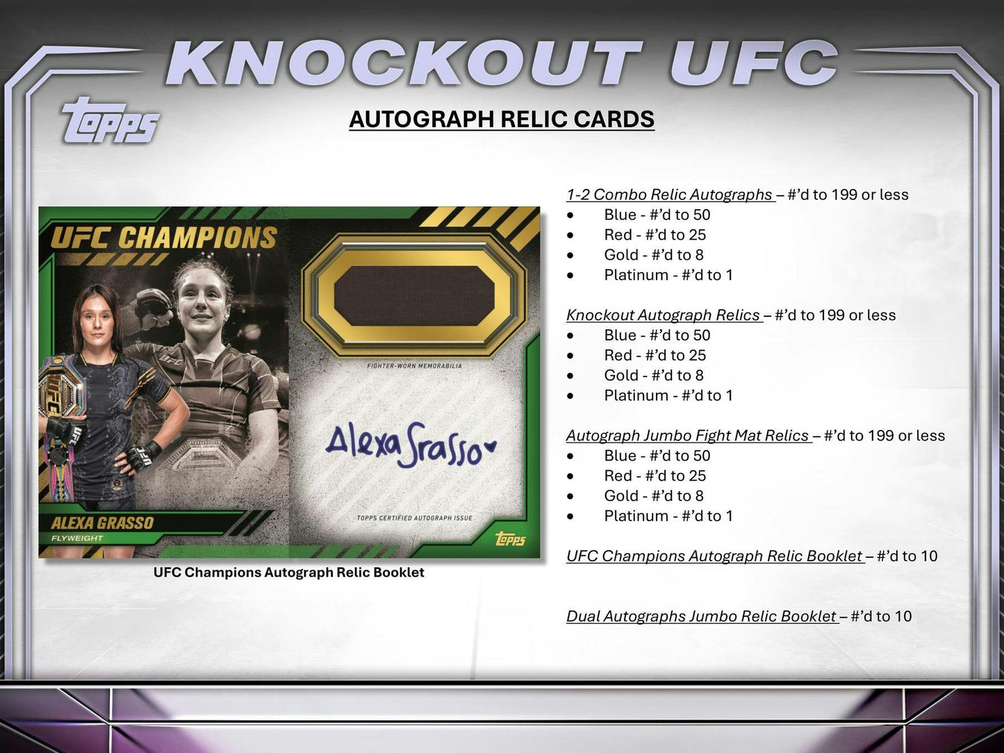 2024 Topps Knockout UFC Hobby Box [PRE - ORDER - 10/04/2024] 887521128563 - King Card Canada