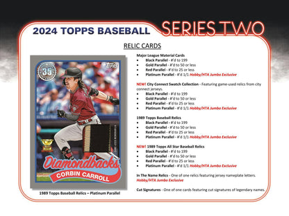 2024 Topps Series 2 Baseball HTA Hobby Jumbo Box 887521128204 - King Card Canada