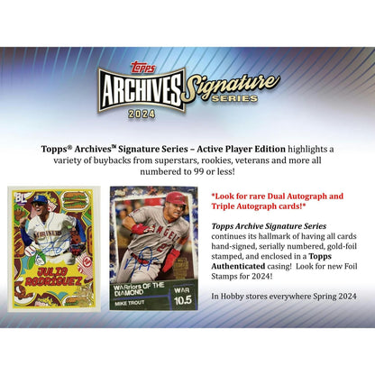 2024 Topps Signature Series Baseball Hobby Box (Active Player Edition) 887521123667 - King Card Canada