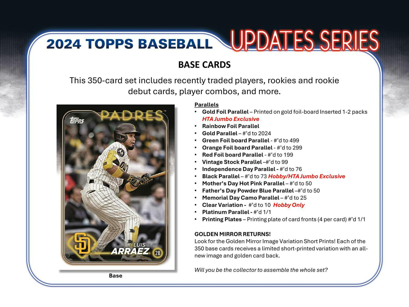 Coffret Hobby Baseball de la série Topps Update 2024 King Card Canada