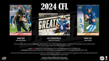 2024 Upper Deck CFL Football Hobby Box 053334712606 at King Card Canada