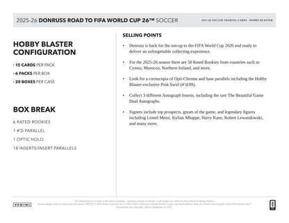 2025-26 Panini Donruss Road to FIFA World Cup Soccer Hobby Blaster Box 746134178818 at King Card Canada