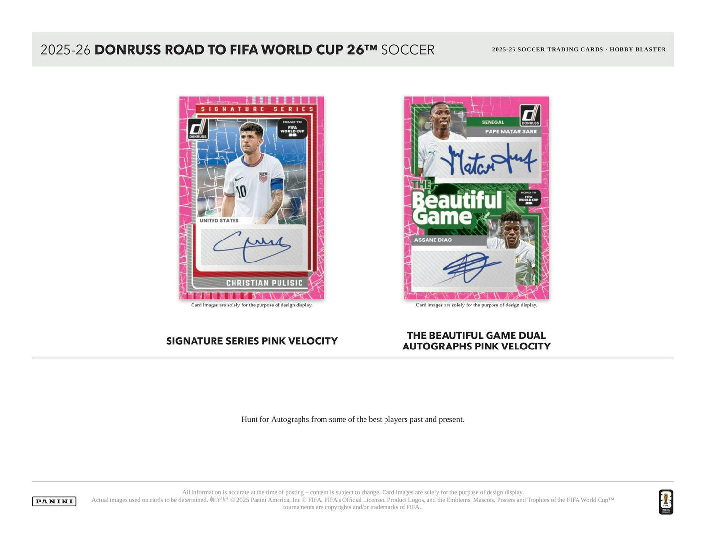2025-26 Panini Donruss Road to FIFA World Cup Soccer Hobby Blaster Box 746134178818 at King Card Canada