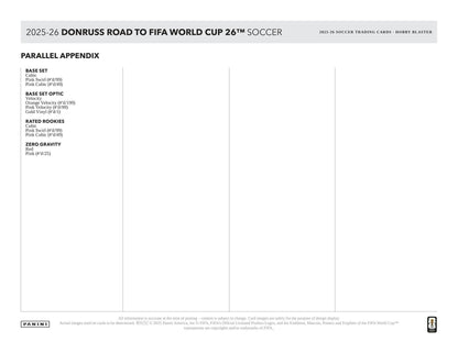 2025-26 Panini Donruss Road to FIFA World Cup Soccer Hobby Blaster Box 746134178818 at King Card Canada