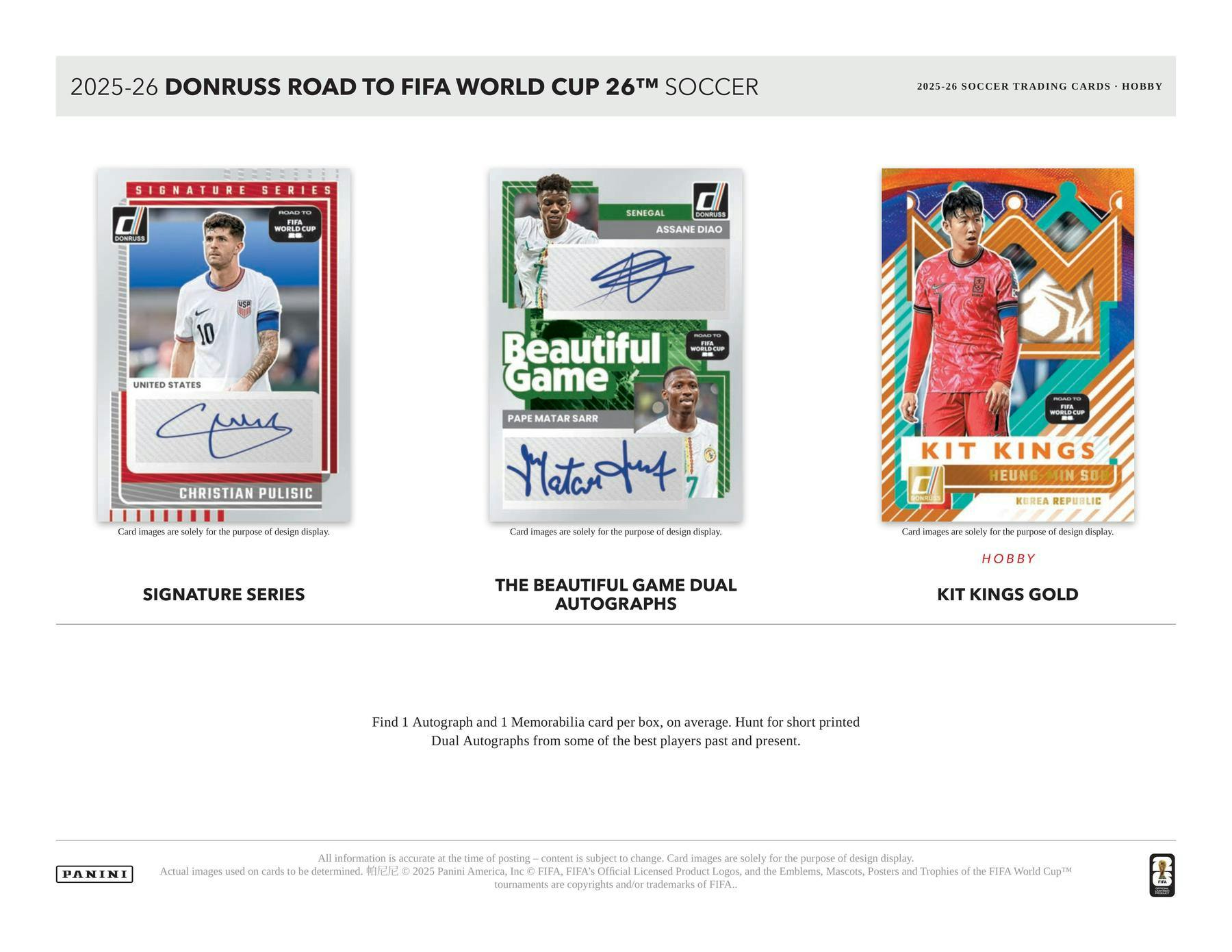 2025 - 26 Panini Donruss Road to FIFA World Cup Soccer Hobby Box 746134178665 at King Card Canada