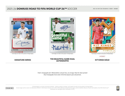 2025 - 26 Panini Donruss Road to FIFA World Cup Soccer Hobby Box 746134178665 at King Card Canada