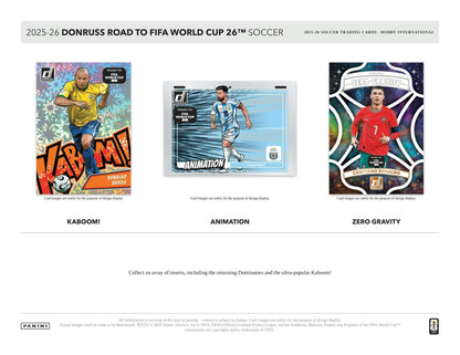 2025 - 26 Panini Donruss Road to FIFA World Cup Soccer International Hobby Box [DAMAGED] 746134178696 at King Card Canada