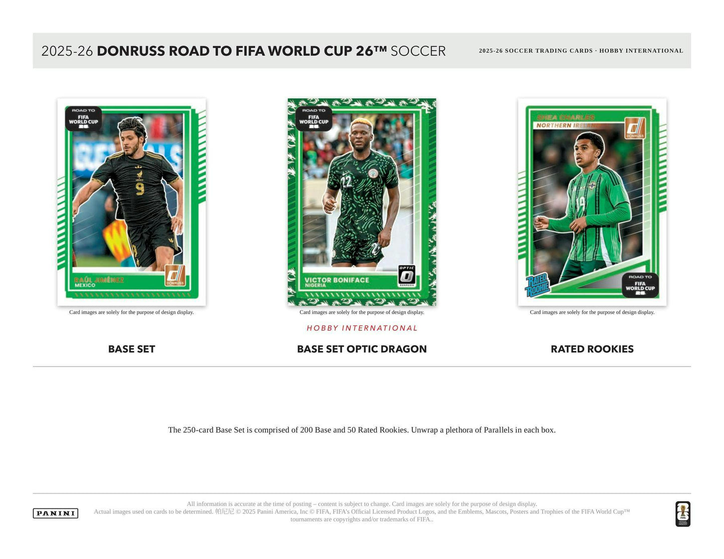 2025 - 26 Panini Donruss Road to FIFA World Cup Soccer International Hobby Box [DAMAGED] 746134178696 at King Card Canada