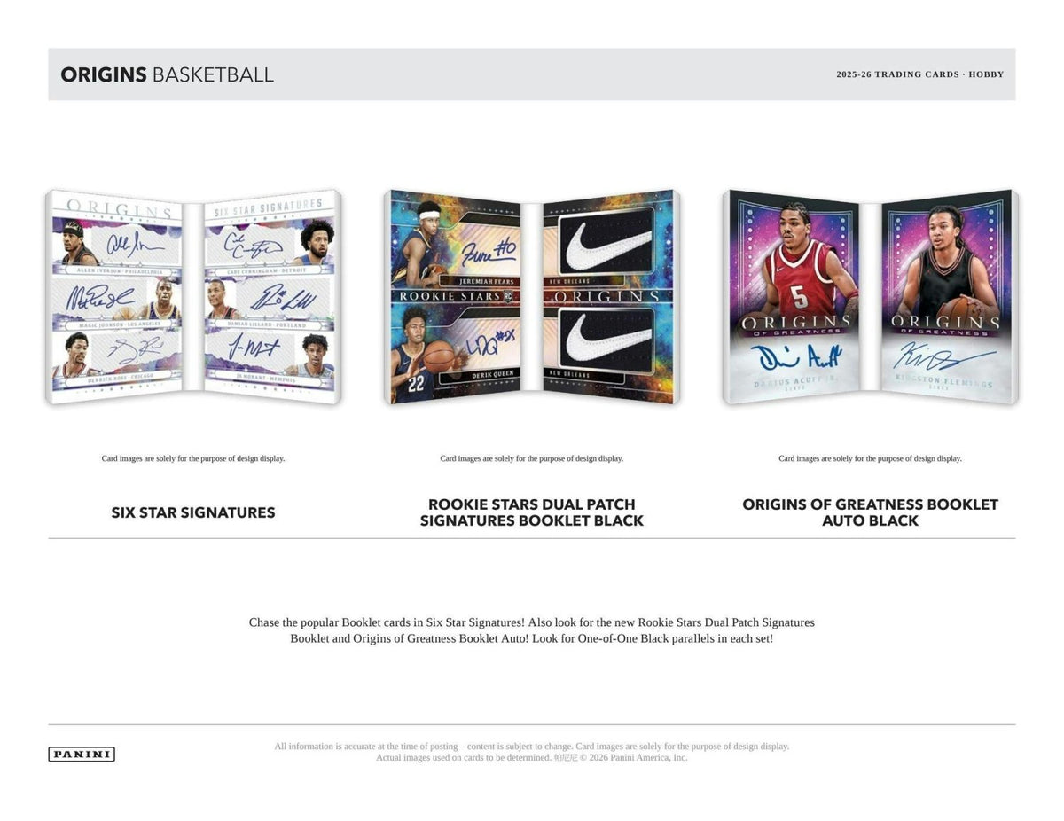 2025-26 Panini Origins Basketball Hobby Box 746134195389 at King Card Canada