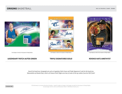 2025-26 Panini Origins Basketball Hobby Box 746134195389 at King Card Canada