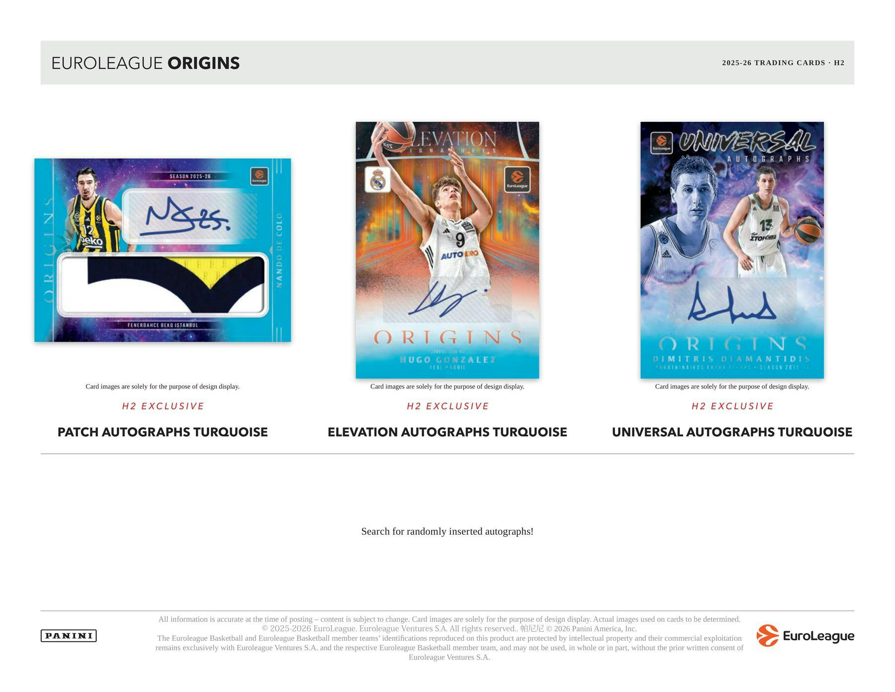 2025-26 Panini Origins EuroLeague Basketball H2 Hybrid Box 746134195525 at King Card Canada
