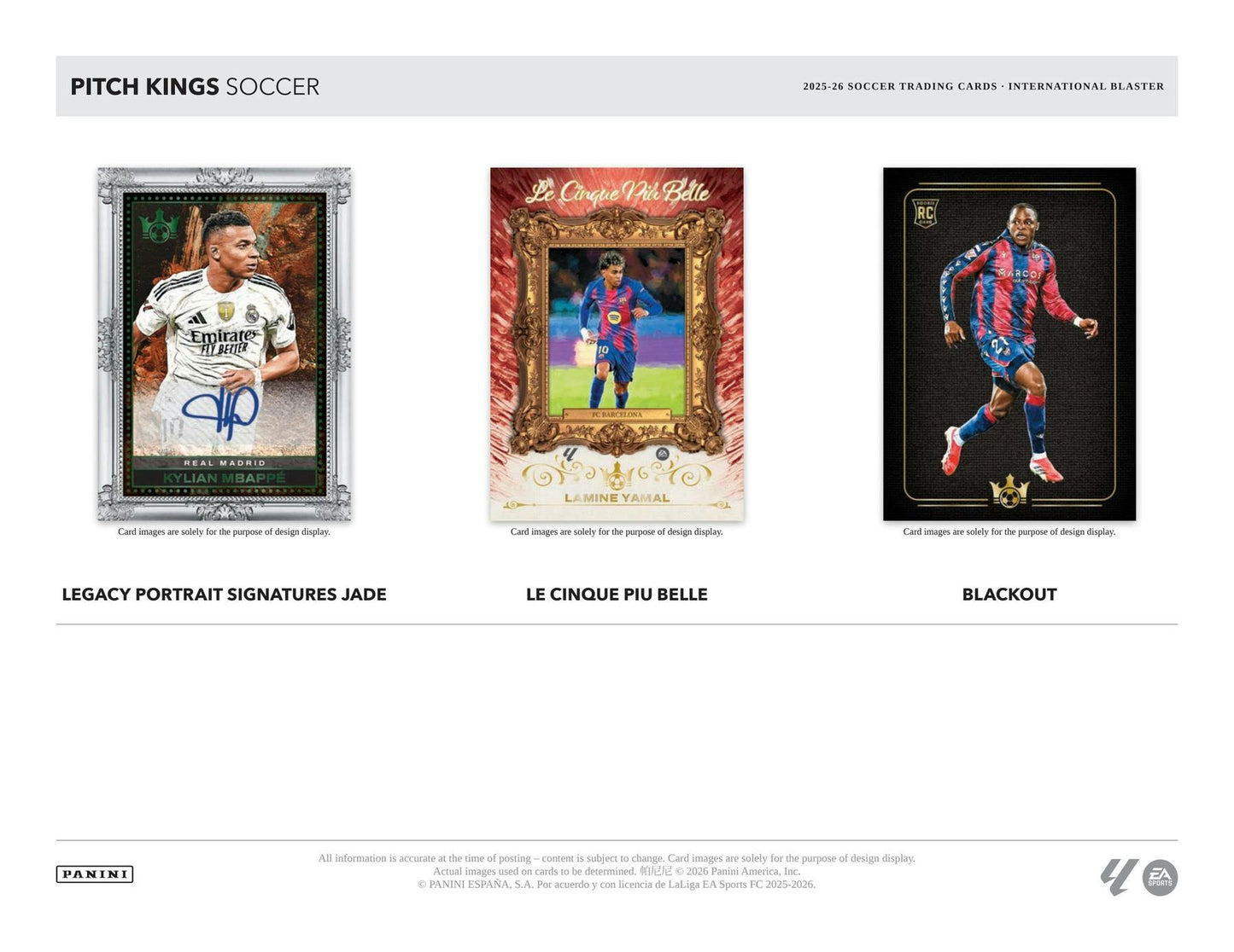 2025-26 Panini Pitch Kings La Liga Soccer International Blaster Box 746134204470 at King Card Canada