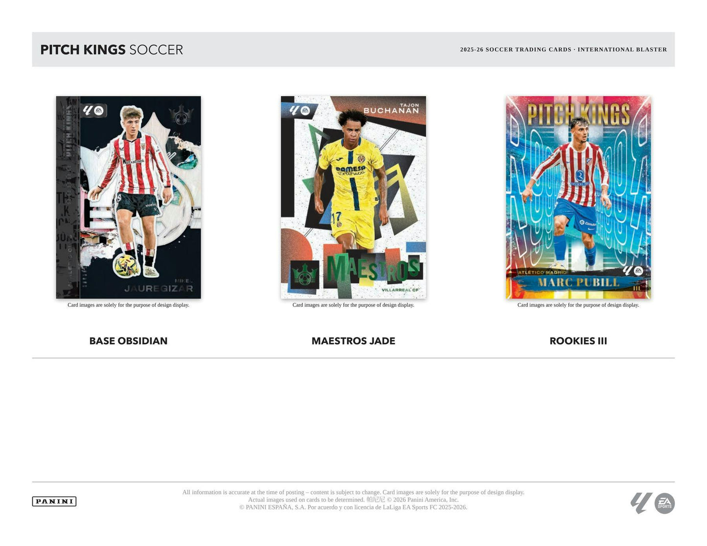 2025-26 Panini Pitch Kings La Liga Soccer International Blaster Box 746134204470 at King Card Canada
