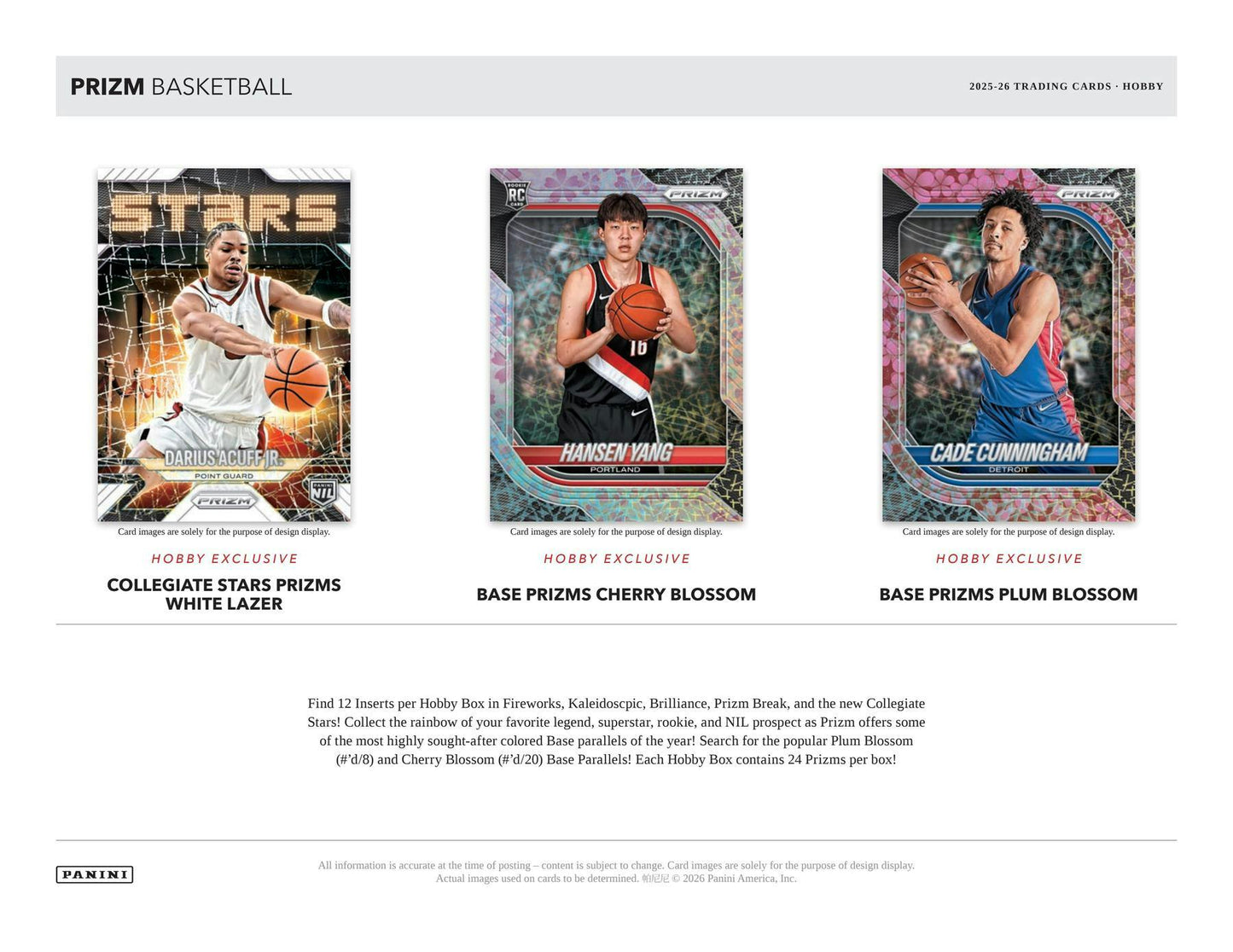 2025-26 Panini Prizm Basketball Hobby Box 746134195204 at King Card Canada