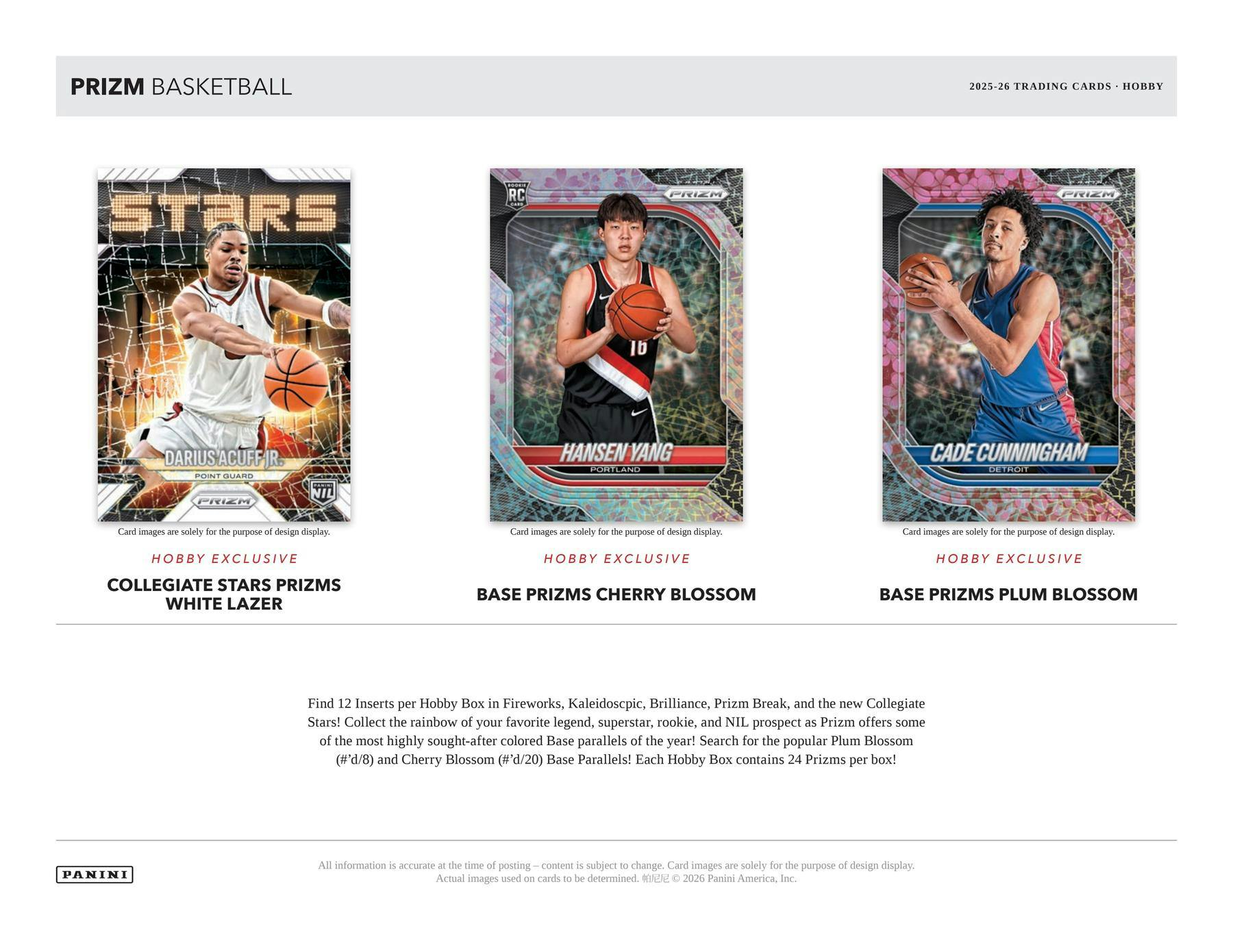 2025-26 Panini Prizm Basketball Hobby Box 746134195204 at King Card Canada