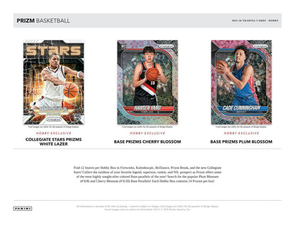 2025-26 Panini Prizm Basketball Hobby Box 746134195204 at King Card Canada