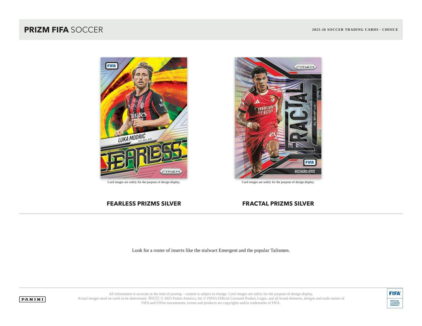 2025-26 Panini Prizm FIFA Soccer Choice Box 746134178900 at King Card Canada