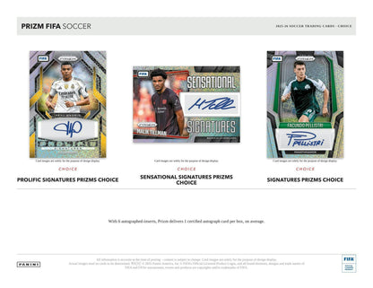 2025-26 Panini Prizm FIFA Soccer Choice Box 746134178900 at King Card Canada