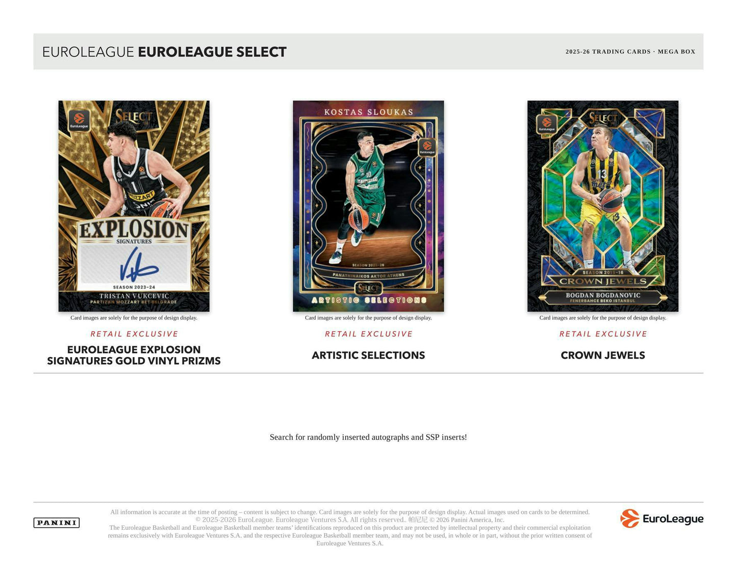 2025-26 Panini Select EuroLeague Basketball Mega Box 746134195587 at King Card Canada