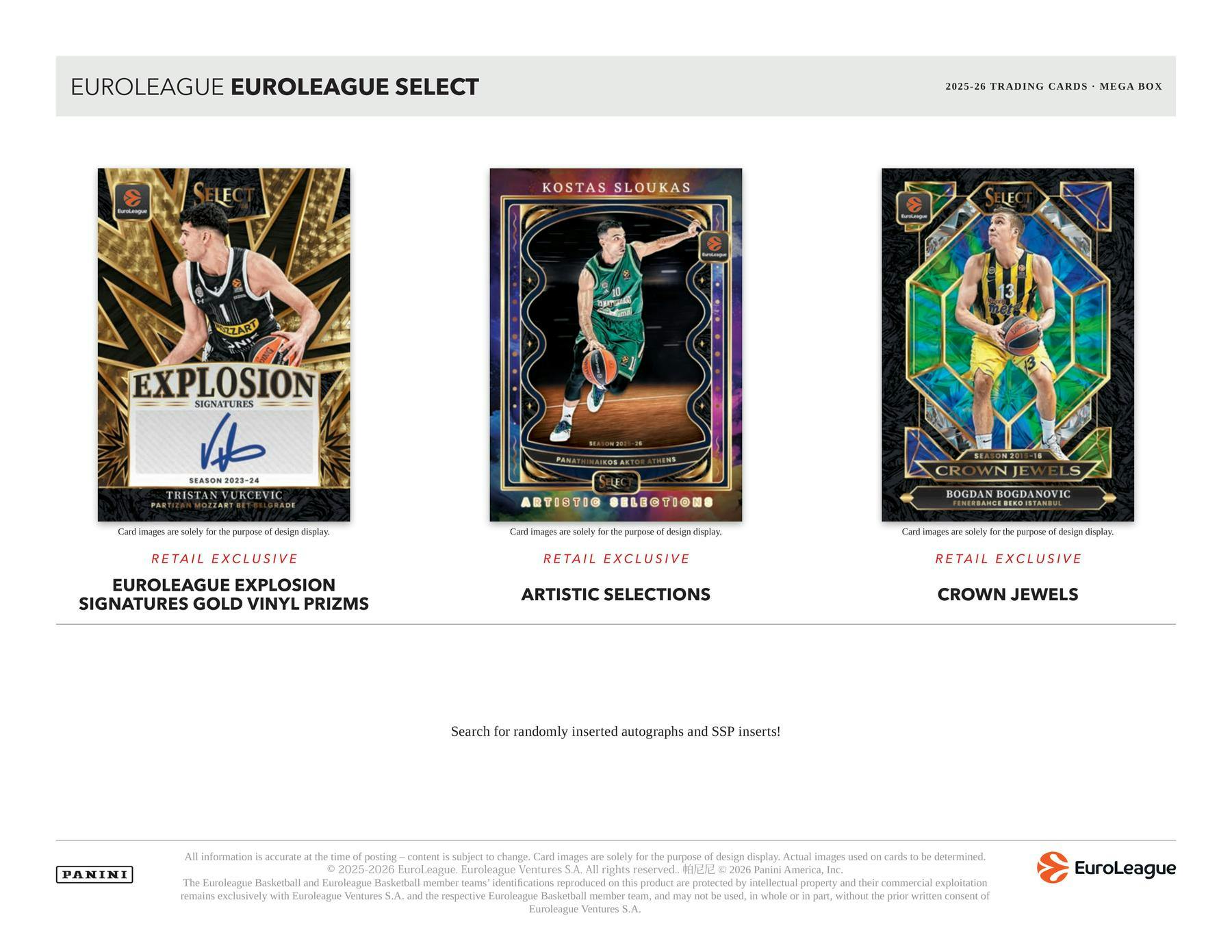 2025-26 Panini Select EuroLeague Basketball Mega Box 746134195587 at King Card Canada