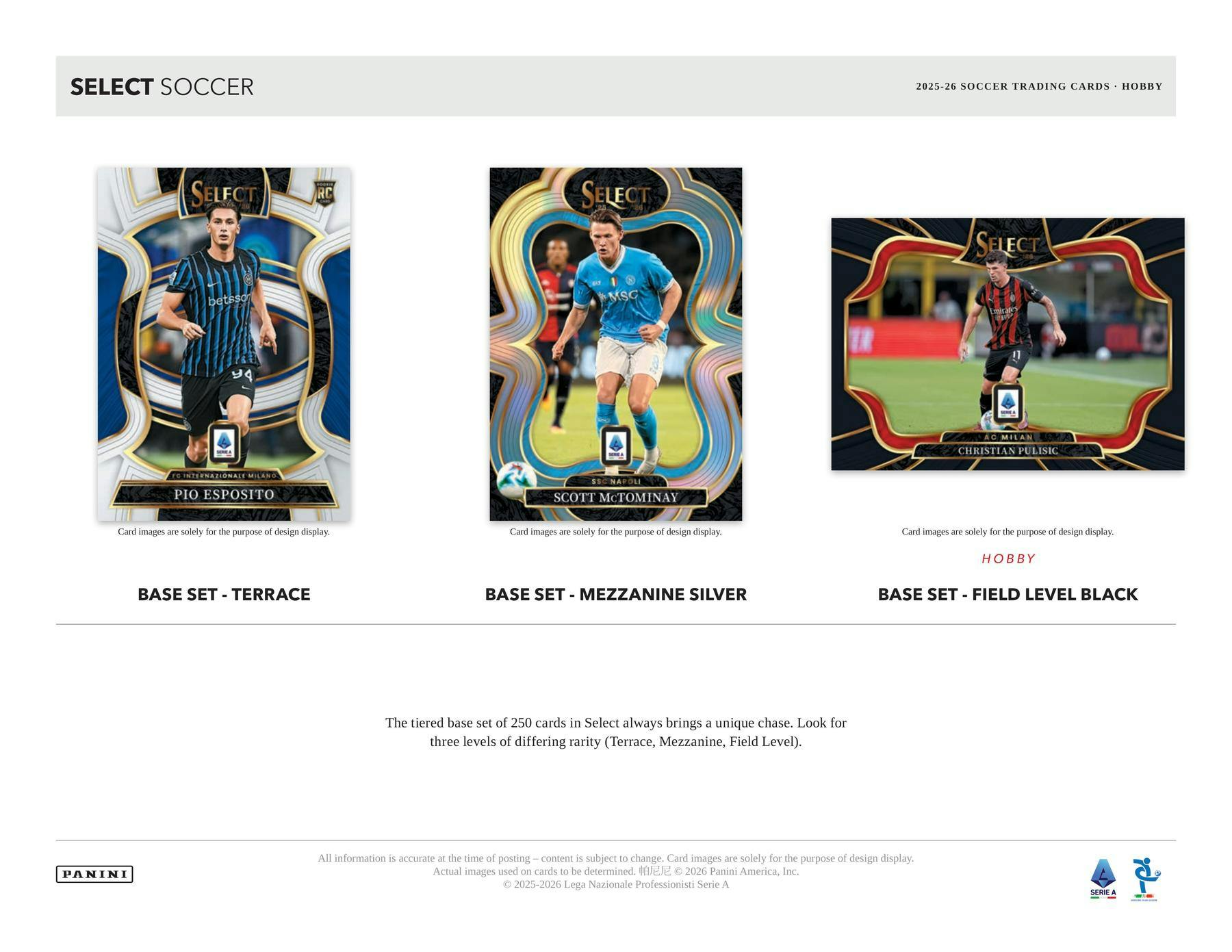 2025 - 26 Panini Select Serie A Soccer Hobby Box 746134193477 at King Card Canada