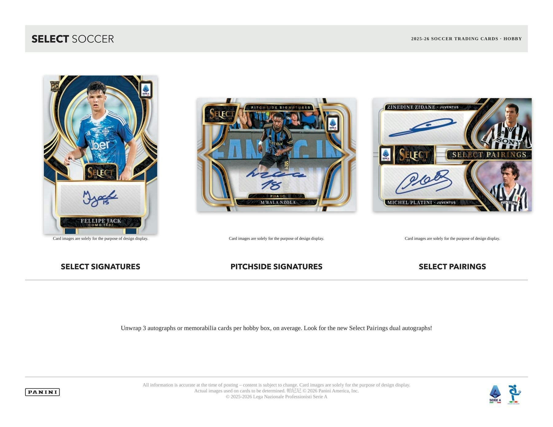2025 - 26 Panini Select Serie A Soccer Hobby Box 746134193477 at King Card Canada