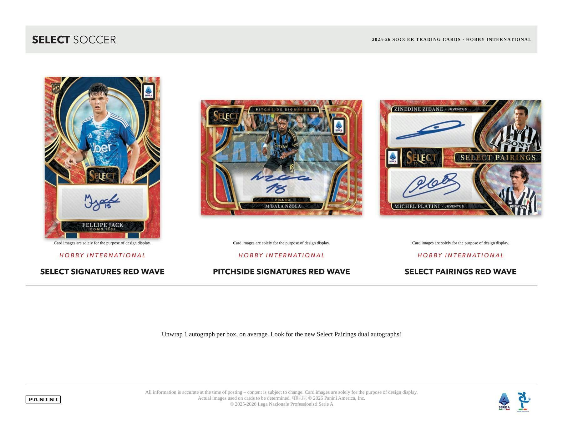 2025 - 26 Panini Select Serie A Soccer International Hobby Box 746134193507 at King Card Canada