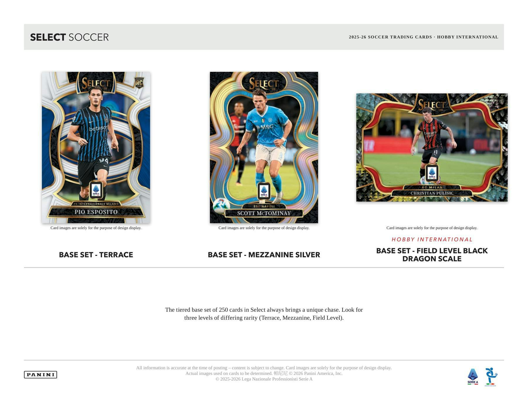 2025 - 26 Panini Select Serie A Soccer International Hobby Box 746134193507 at King Card Canada