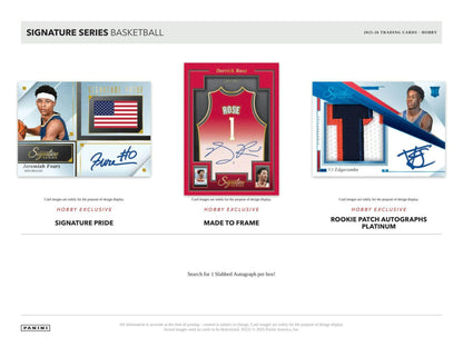 2025-26 Panini Signature Series Basketball Hobby Box 746134189739 at King Card Canada
