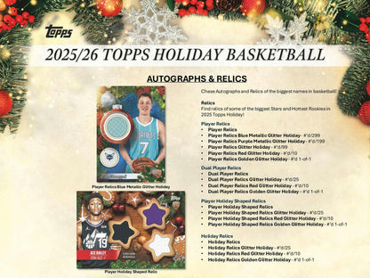 2025 - 26 Topps Basketball Holiday Mega Box 887521151783 at King Card Canada