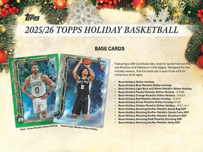 2025 - 26 Topps Basketball Holiday Mega Box 887521151783 at King Card Canada