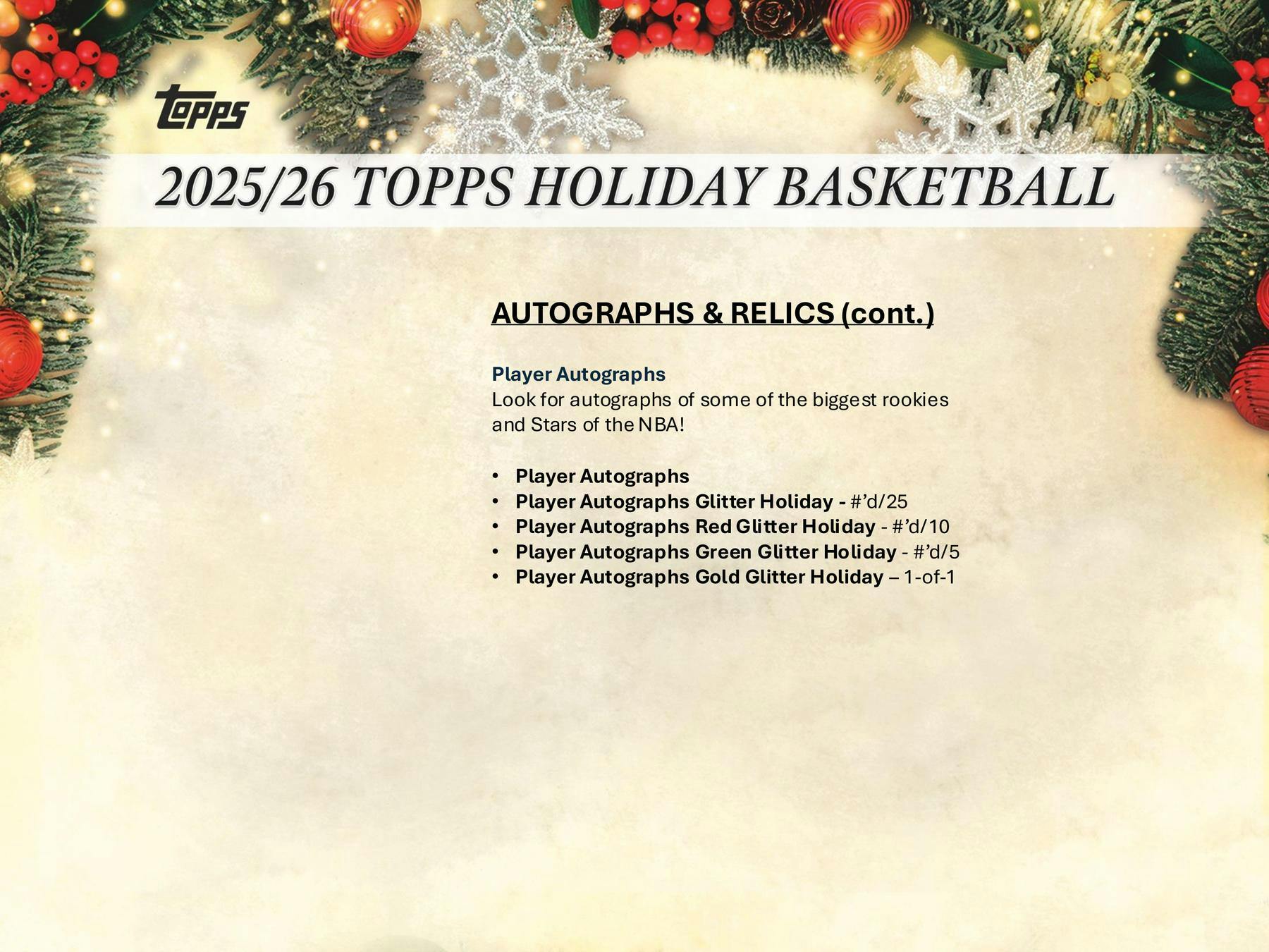 2025 - 26 Topps Basketball Holiday Mega Box 887521151783 at King Card Canada