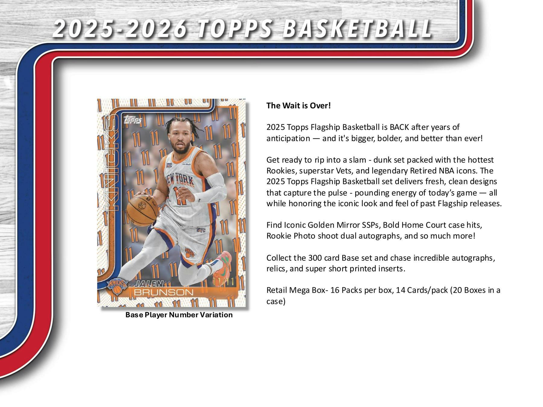 2025 - 26 Topps Basketball Mega Box 887521149117 at King Card Canada