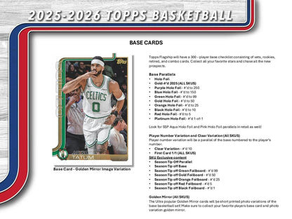 2025 - 26 Topps Basketball Retail Box 887521149209 at King Card Canada
