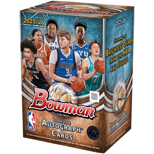 2025 - 26 Topps Bowman Basketball Blaster Value Box 887521155538 at King Card Canada