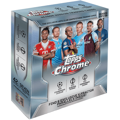 2025 - 26 Topps Chrome UEFA Club Competitions Soccer Mega Box 887521158560 at King Card Canada