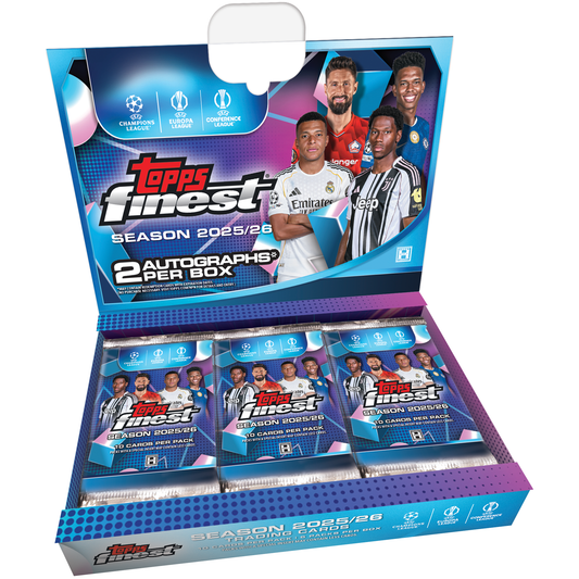 2025-26 Topps Finest UEFA Club Competitions Soccer Hobby Box 887521155699 at King Card Canada