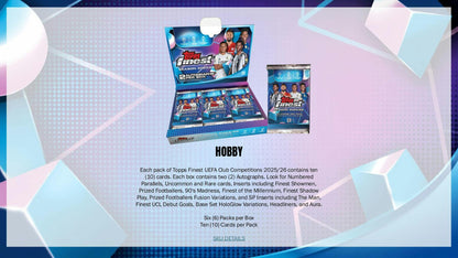 2025-26 Topps Finest UEFA Club Competitions Soccer Hobby Box 887521155699 at King Card Canada