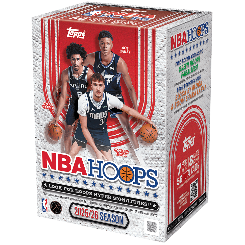 2025 - 26 Topps NBA Hoops Basketball Blaster Value Box 887521157204 at King Card Canada