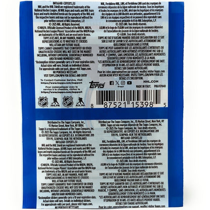 2025 - 26 Topps NHL Hockey Sticker Collection (50 - Packs) 887521153985 at King Card Canada