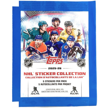 2025 - 26 Topps NHL Hockey Sticker Collection Box (50 Packs) 887521153992 at King Card Canada