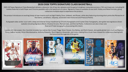 2025 - 26 Topps Signature Class Basketball Hobby Box 887521154418 at King Card Canada