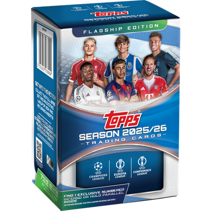 2025 - 26 Topps UEFA Club Competitions Soccer Blaster Value Box 887521151554 at King Card Canada