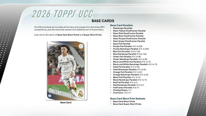 2025 - 26 Topps UEFA Club Competitions Soccer Hobby Box 887521151509 at King Card Canada