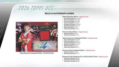 2025 - 26 Topps UEFA Club Competitions Soccer Hobby Box 887521151509 at King Card Canada