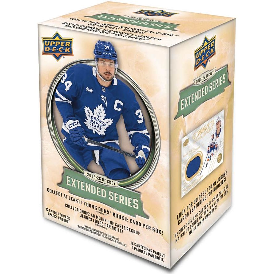 2025-26 Upper Deck Extended Series Hockey Blaster Box 053334095426 at King Card Canada