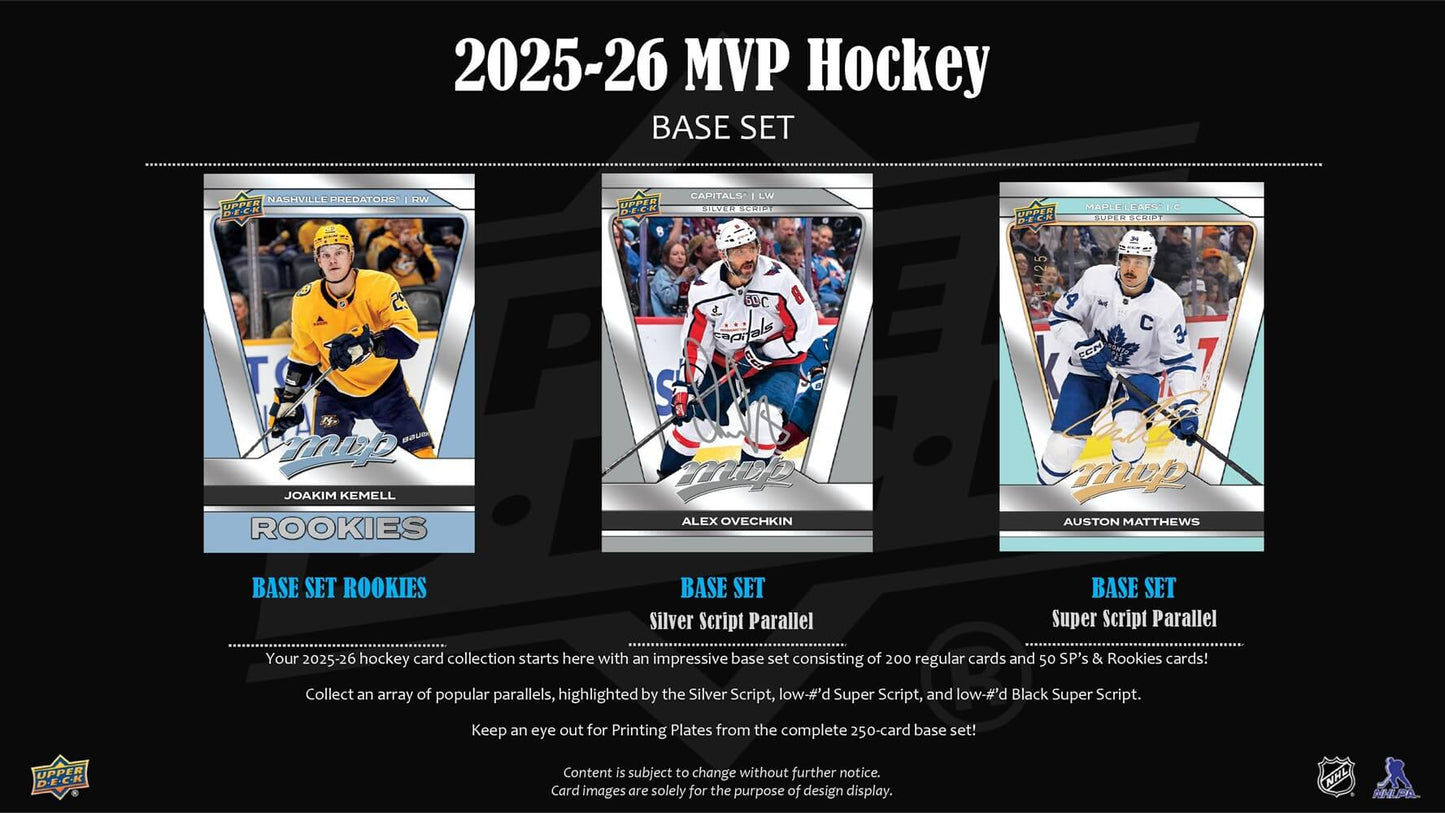 2025 - 26 Upper Deck MVP Hockey Hobby Box 053334012966 at King Card Canada