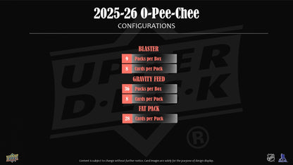 2025 - 26 Upper Deck O - Pee - Chee Hockey Blaster Box 053334591256 at King Card Canada