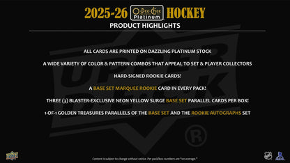 2025 - 26 Upper Deck O - Pee - Chee Platinum Hockey Blaster Box 053334474238 at King Card Canada
